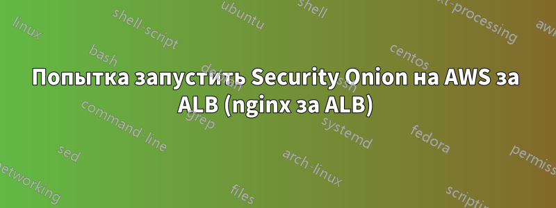 Попытка запустить Security Onion на AWS за ALB (nginx за ALB)