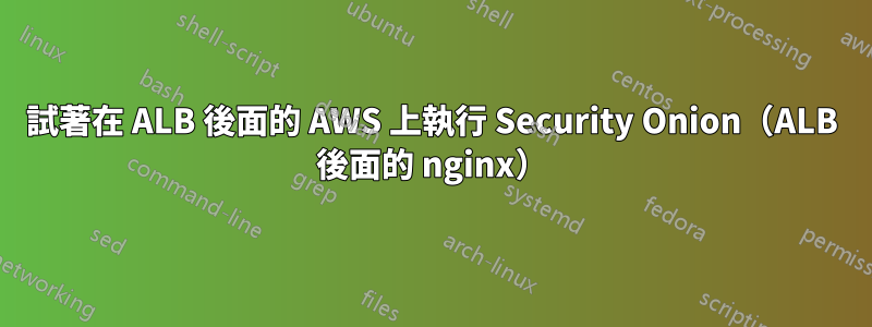 試著在 ALB 後面的 AWS 上執行 Security Onion（ALB 後面的 nginx）