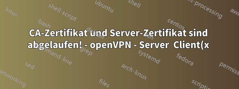 CA-Zertifikat und Server-Zertifikat sind abgelaufen! - openVPN - Server Client(x)