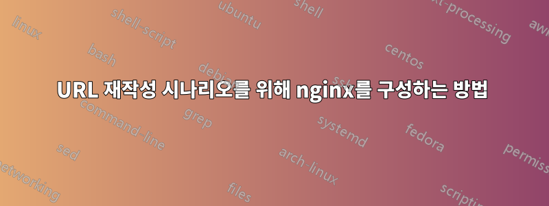 URL 재작성 시나리오를 위해 nginx를 구성하는 방법