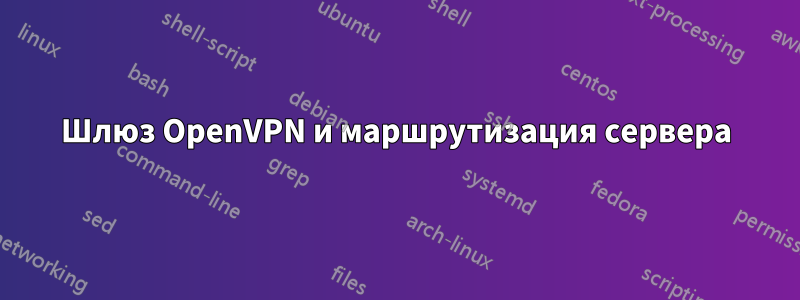 Шлюз OpenVPN и маршрутизация сервера