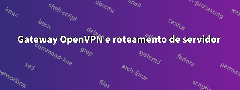 Gateway OpenVPN e roteamento de servidor