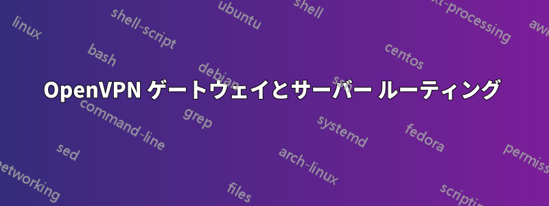 OpenVPN ゲートウェイとサーバー ルーティング