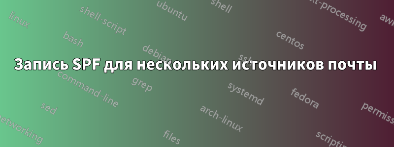 Запись SPF для нескольких источников почты