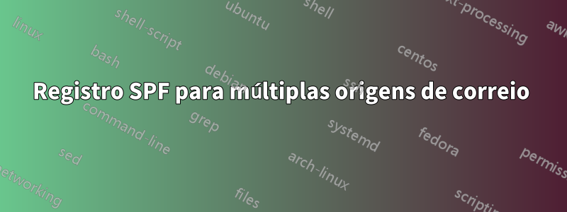 Registro SPF para múltiplas origens de correio