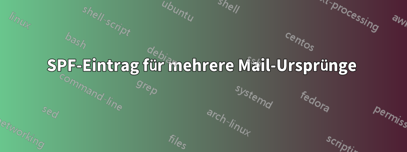 SPF-Eintrag für mehrere Mail-Ursprünge