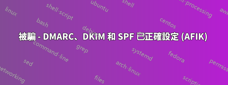 被騙 - DMARC、DKIM 和 SPF 已正確設定 (AFIK)