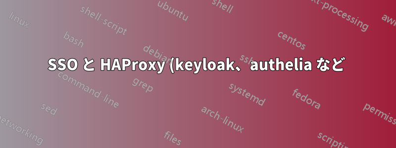 SSO と HAProxy (keyloak、authelia など) の初心者向けの優れたガイドを探しています。