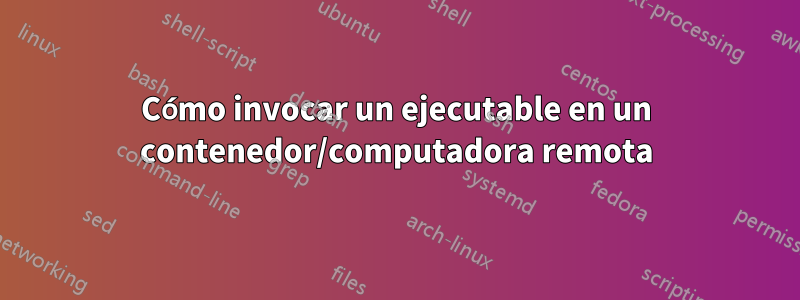 Cómo invocar un ejecutable en un contenedor/computadora remota