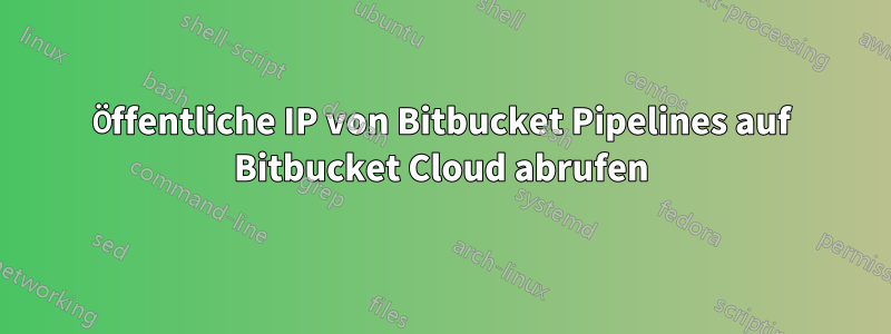 Öffentliche IP von Bitbucket Pipelines auf Bitbucket Cloud abrufen