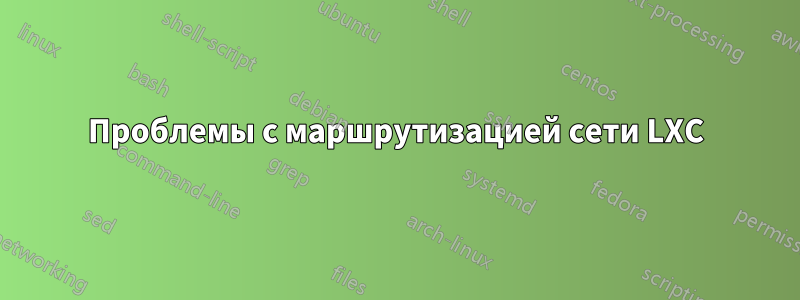 Проблемы с маршрутизацией сети LXC