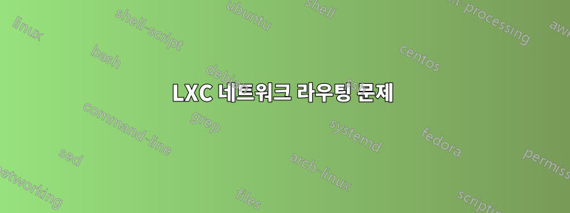 LXC 네트워크 라우팅 문제