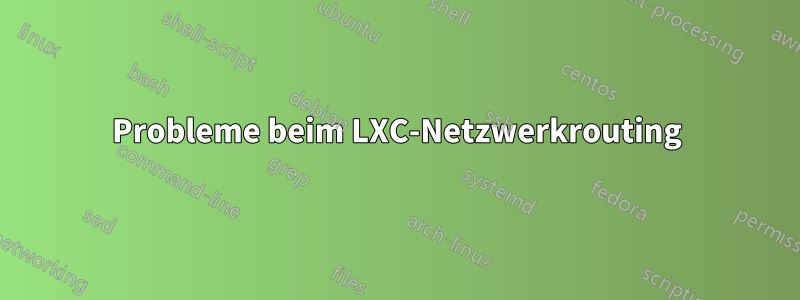 Probleme beim LXC-Netzwerkrouting