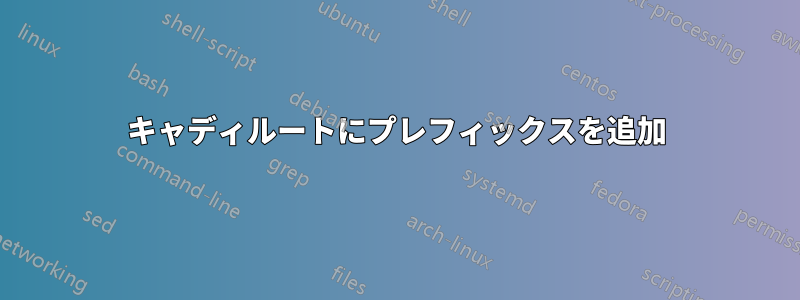 キャディルートにプレフィックスを追加