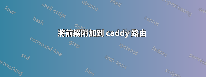 將前綴附加到 caddy 路由