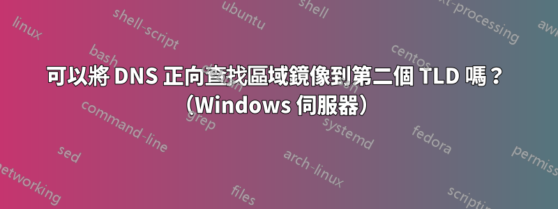 可以將 DNS 正向查找區域鏡像到第二個 TLD 嗎？ （Windows 伺服器）