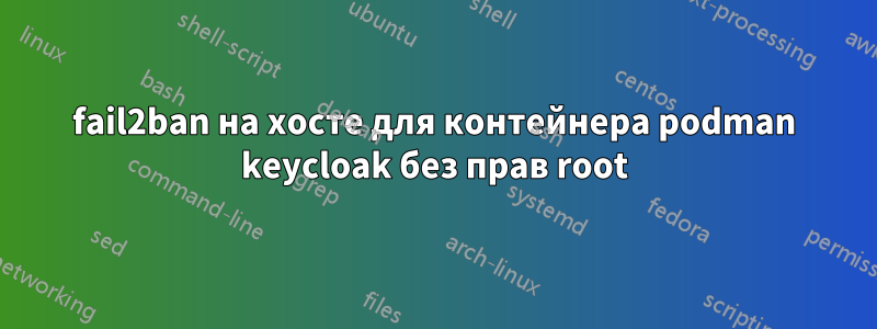 fail2ban на хосте для контейнера podman keycloak без прав root