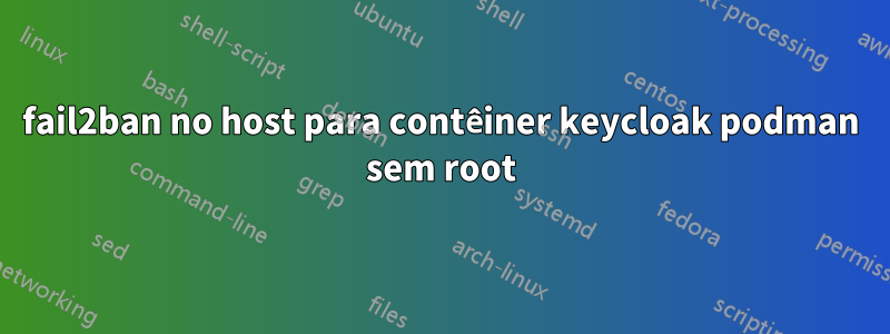 fail2ban no host para contêiner keycloak podman sem root