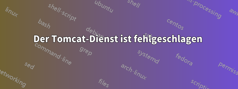 Der Tomcat-Dienst ist fehlgeschlagen