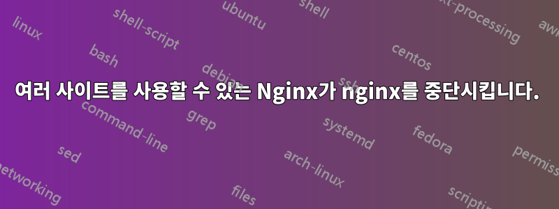 여러 사이트를 사용할 수 있는 Nginx가 nginx를 중단시킵니다.