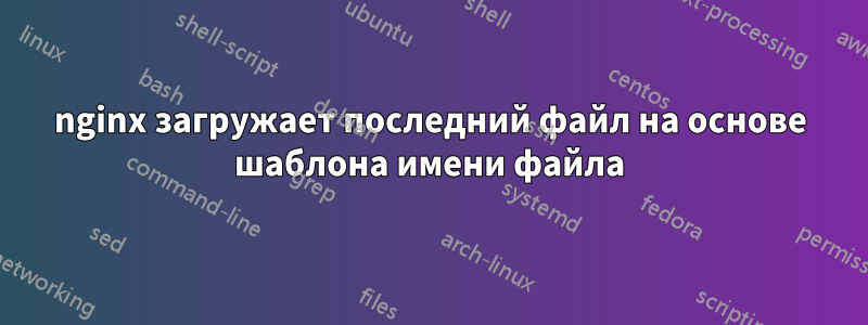 nginx загружает последний файл на основе шаблона имени файла