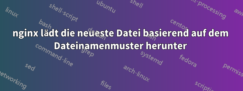 nginx lädt die neueste Datei basierend auf dem Dateinamenmuster herunter