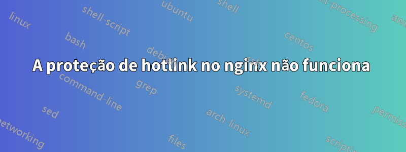 A proteção de hotlink no nginx não funciona