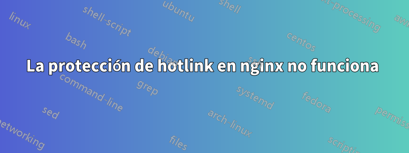 La protección de hotlink en nginx no funciona