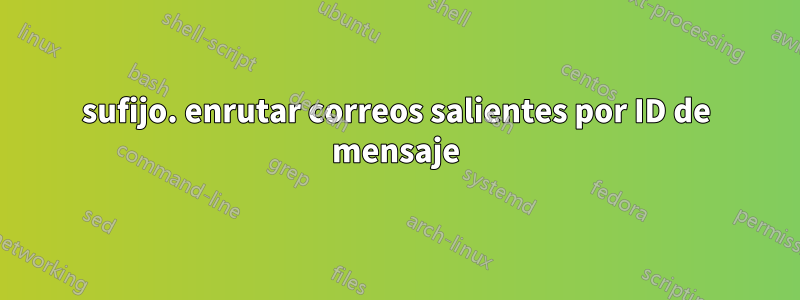 sufijo. enrutar correos salientes por ID de mensaje