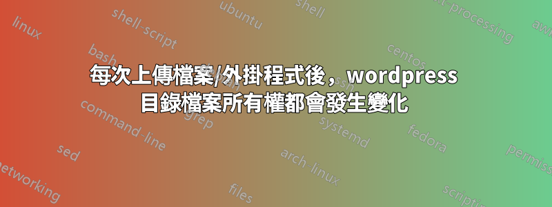 每次上傳檔案/外掛程式後，wordpress 目錄檔案所有權都會發生變化