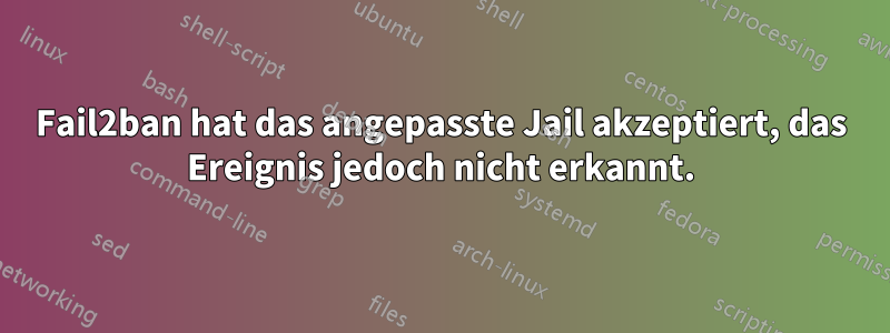 Fail2ban hat das angepasste Jail akzeptiert, das Ereignis jedoch nicht erkannt.