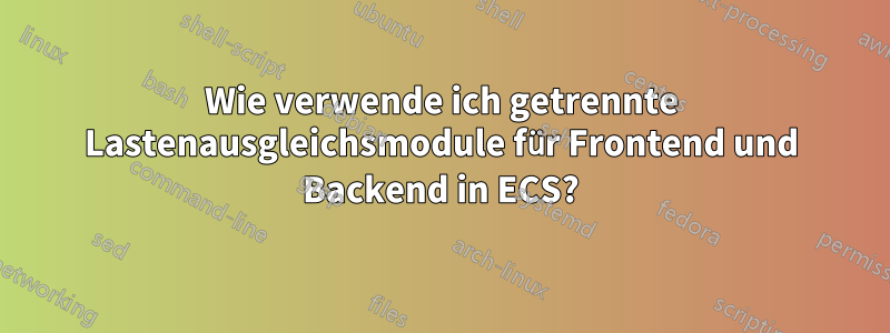 Wie verwende ich getrennte Lastenausgleichsmodule für Frontend und Backend in ECS?