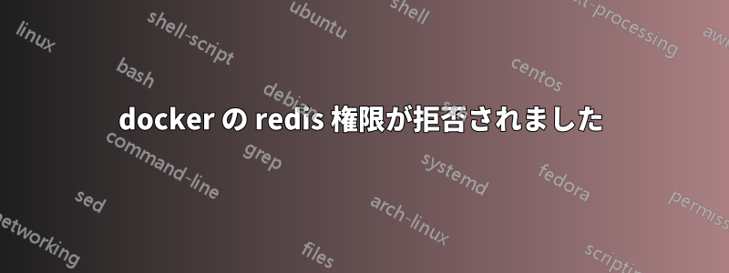 docker の redis 権限が拒否されました