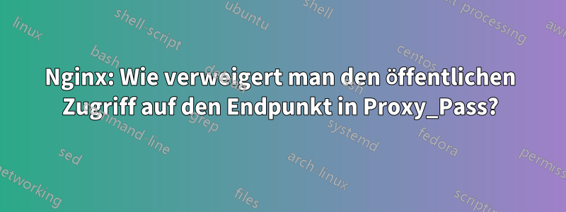 Nginx: Wie verweigert man den öffentlichen Zugriff auf den Endpunkt in Proxy_Pass?