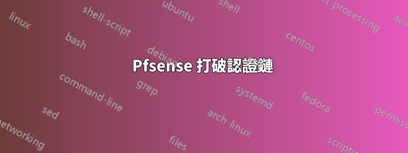 Pfsense 打破認證鏈