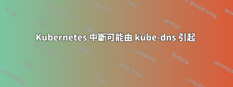 Kubernetes 中斷可能由 kube-dns 引起