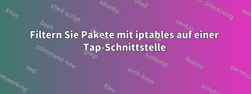 Filtern Sie Pakete mit iptables auf einer Tap-Schnittstelle