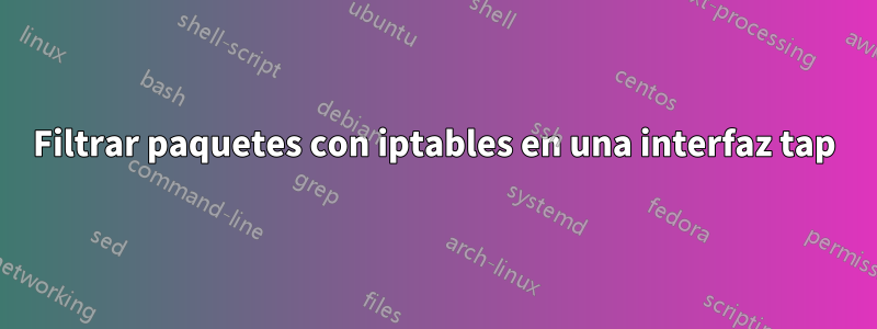 Filtrar paquetes con iptables en una interfaz tap