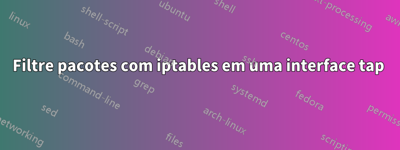 Filtre pacotes com iptables em uma interface tap