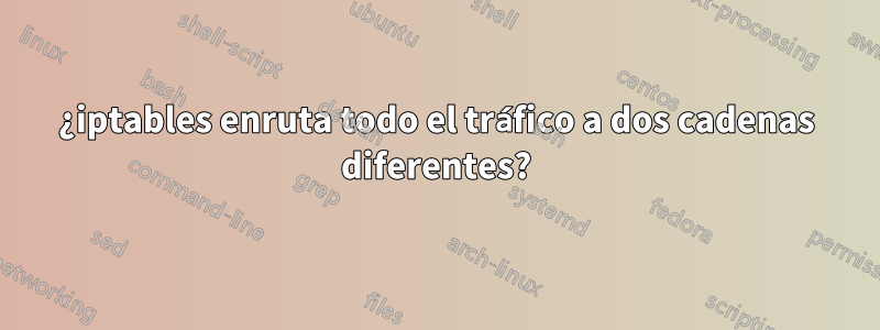 ¿iptables enruta todo el tráfico a dos cadenas diferentes?