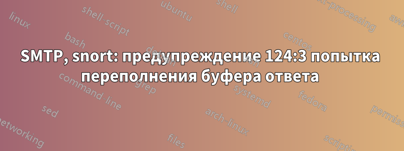 SMTP, snort: предупреждение 124:3 попытка переполнения буфера ответа