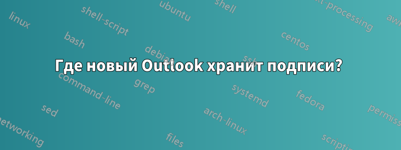 Где новый Outlook хранит подписи?