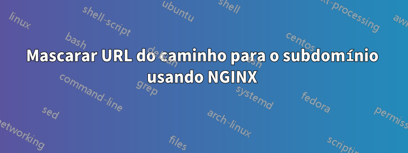 Mascarar URL do caminho para o subdomínio usando NGINX