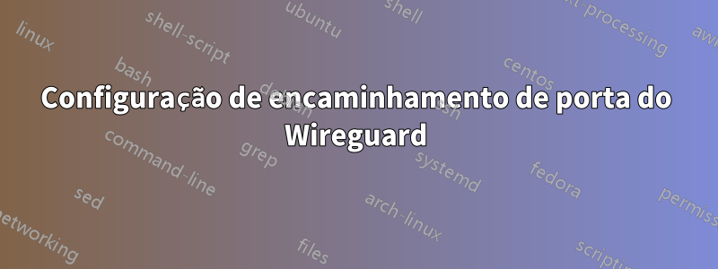 Configuração de encaminhamento de porta do Wireguard