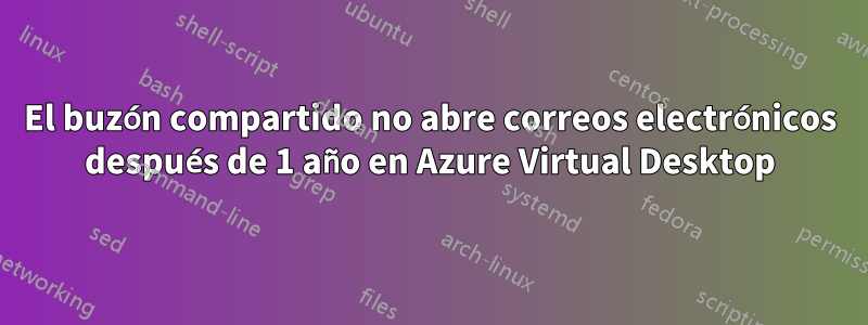 El buzón compartido no abre correos electrónicos después de 1 año en Azure Virtual Desktop