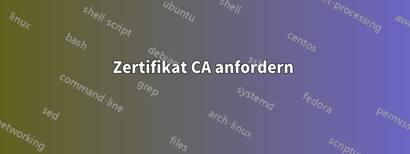 Zertifikat CA anfordern