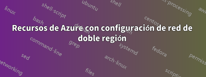 Recursos de Azure con configuración de red de doble región