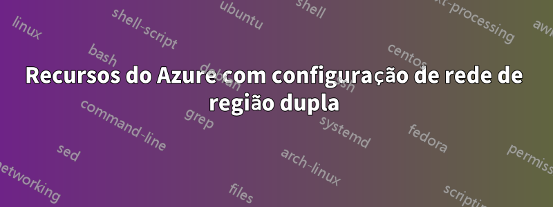 Recursos do Azure com configuração de rede de região dupla