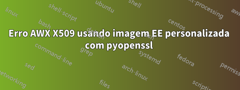 Erro AWX X509 usando imagem EE personalizada com pyopenssl