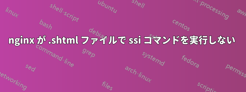 nginx が .shtml ファイルで ssi コマンドを実行しない